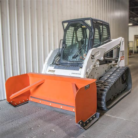 compact track loader pushing snow|Snow Pushers for Skid Steers and Tractors .